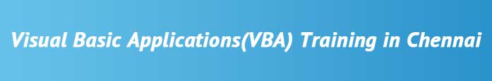 Visual Basic(VBA) Training in Chennai